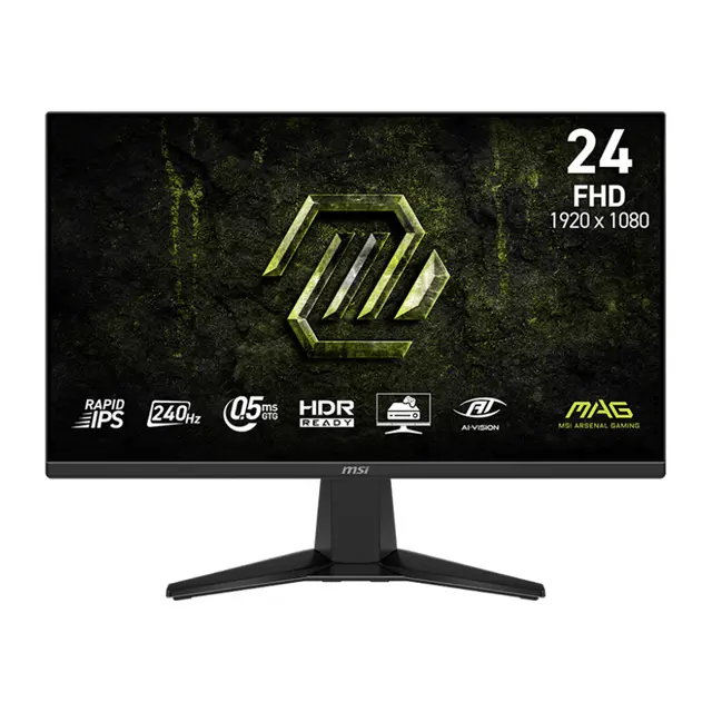 Ecran Gaming MSI Mag 245F X24 24'' FHD 240Hz Fast IPS Noir, Photo boutique Xtreme PC chez Xtreme PC